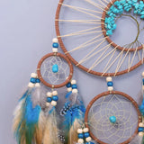 Handmade Tree of Life Dream Catcher with Feathers & Beads