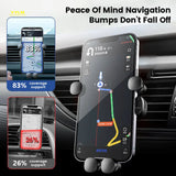 Soporte para teléfono de coche Gravity: soporte con clip para rejilla de ventilación para teléfonos inteligentes