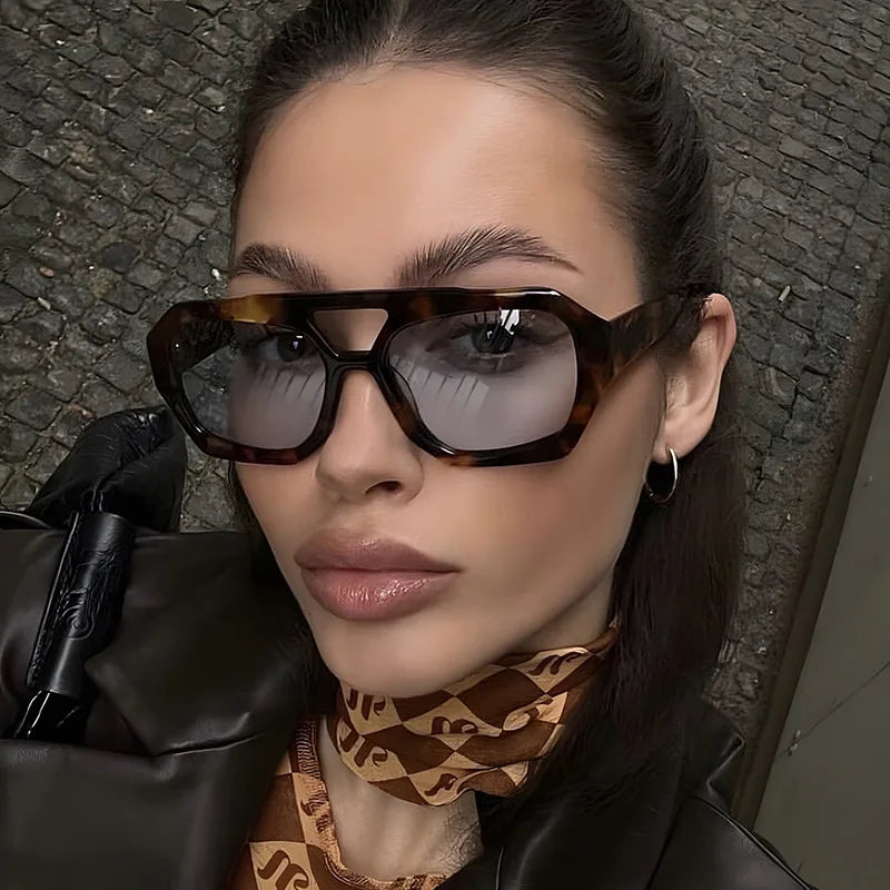Irregular Square Sunglasses – Trendy Retro Fashion Shades for Women