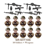 WW2 Military Building Blocks Set - Army Soldier & Motorcycle Model Kit