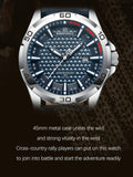Men's Fashion Quartz Watch – Leather Strap, Waterproof, Luminous Hands, Calendar Display