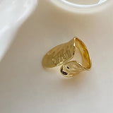 Minimalist Gold-Tone Geometric Ring – Trendy Vintage Statement Jewelry