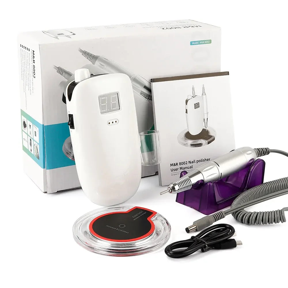 30000RPM Wireless Electric Nail Drill with Portable Charging and 4000mAh Battery