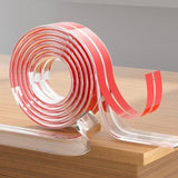 Protector de borde de seguridad para bebés de PVC transparente: protección antigolpes para muebles con cinta de doble cara