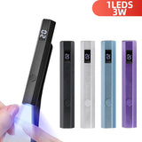 Rechargeable Handheld Nail Dryer with Stand - 3W LED Gel Polish Curing Lamp