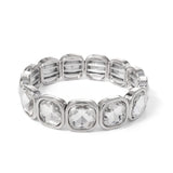 Gold Crystal Beaded Bohemian Elastic Bracelet for Women
