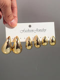 Chunky Acrylic Waterdrop Hoop Earrings – Lightweight Statement Jewelry for Women