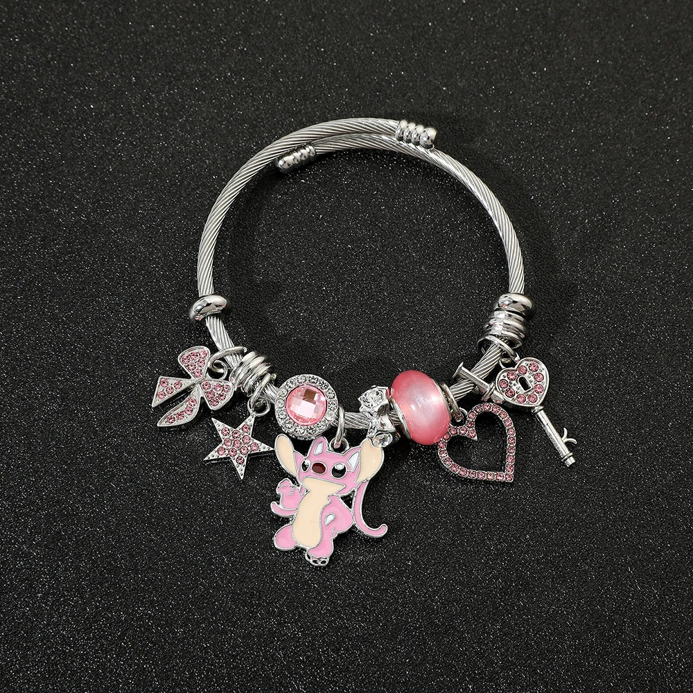 Lilo & Stitch Metal Bracelet – Cute Anime-Inspired Bangle for Fans & Cosplay