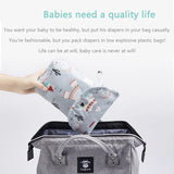 Bolsa de pañales portátil para bebé: impermeable, ligera y lista para viajar