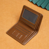 Slim PU Leather Wallet for Men – Minimalist Card Holder with Coin Pocket