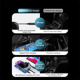 Cargador retráctil para coche de 30 W: adaptador de carga rápida dual USB-C y Lightning
