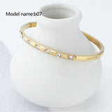 Classic Gold-Plated Stainless Steel Snake Chain Bracelet for Women