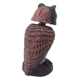 Realistic Shake Head Owl Decoy – Wind-Powered Bird Repellent for Garden, Lawn, and Outdoor Protection