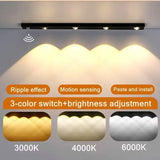 Luz LED con sensor de movimiento recargable por USB: iluminación regulable de 3 colores para debajo de los gabinetes
