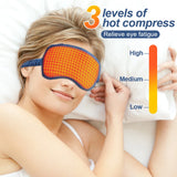 Reusable Heated Eye Mask with Far-Infrared Therapy – Adjustable Temperature & Timer