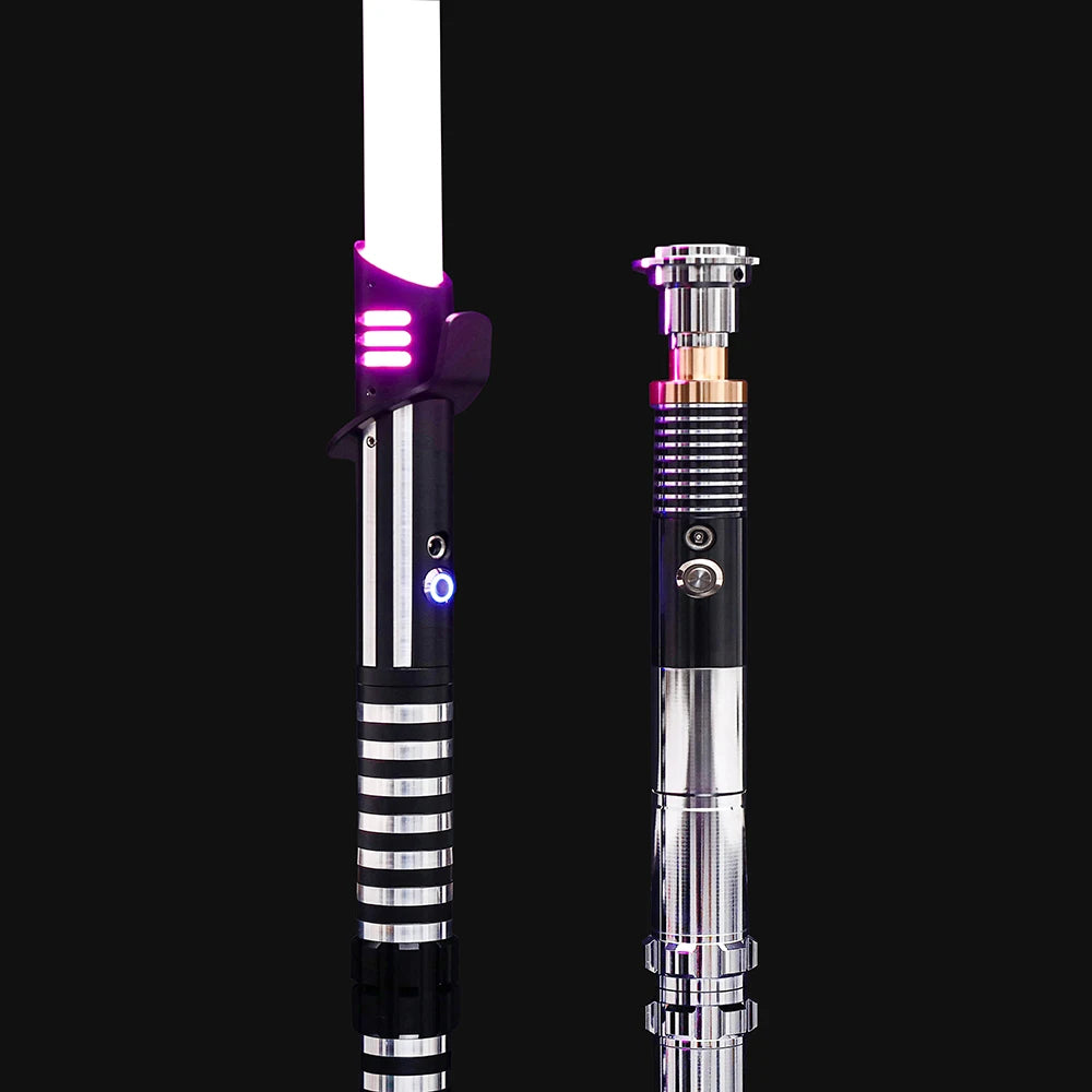 RGB Metal Lightsaber - 16-Color Changing LED Laser Sword with Sound Effects