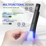 Rechargeable Handheld Nail Dryer with Stand - 3W LED Gel Polish Curing Lamp