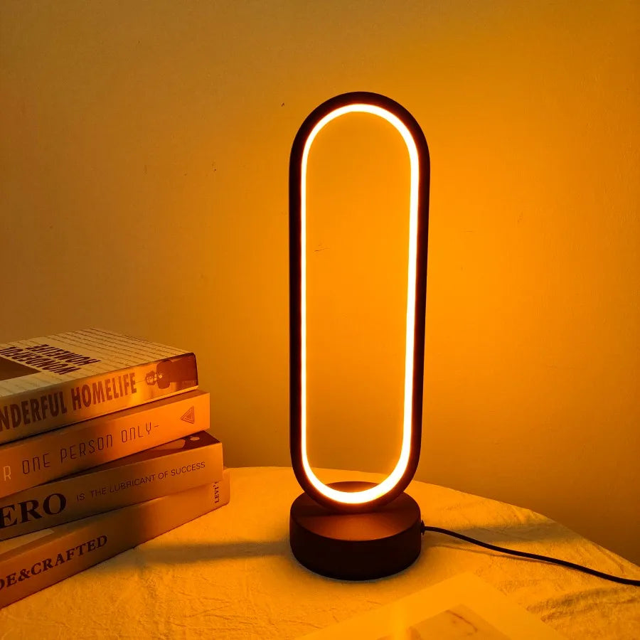 Minimalist LED Table Lamp for Bedroom with Soft Ambient Lighting