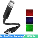 USB Car Roof Star Projector – LED Galaxy Night Light for Car & Room Decoration