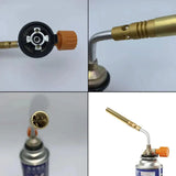 Portable Butane Flame Torch - Adjustable Camping & BBQ Flamethrower with Gas Control