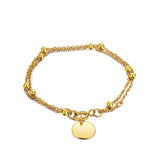 Personalized Stainless Steel Link Bracelet - Custom Name & Date Engraved Jewelry for Women