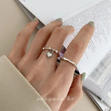 925 Sterling Silver Heart Ring – Minimalist Adjustable Wedding Band for Women