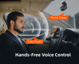 2K QHD Dash Cam with WiFi, Voice Control & Night Vision for Cars