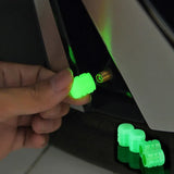 Glow-in-the-Dark Tire Valve Caps – Fluorescent Stem Covers for Cars, Bikes & Motorcycles
