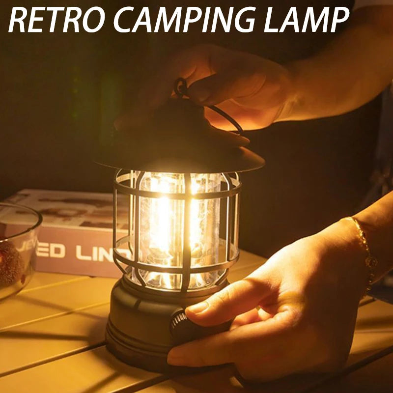 Rechargeable Retro LED Camping Lantern