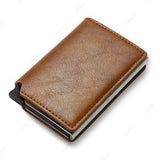 Slim RFID PU Leather Wallet – Trifold Business Card Holder for Men & Women