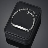 Custom Engraved Stainless Steel Bracelet - Personalized Name Jewelry for Men & Women