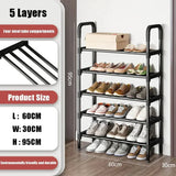 5-Tier Metal Shoe Rack Organizer – Space-Saving Shoe Storage for Closet and Entryway