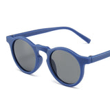 Gafas de sol redondas esmeriladas vintage para niños con protección UV400: protección solar elegante para niños