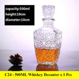 Decantador de whisky novedoso: botella de vidrio sin plomo para licor, whisky escocés y bourbon