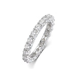 Rose Gold Moissanite Wedding Ring - 925 Sterling Silver D Color VVS1 Clarity