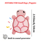 Mini Plush Turtle Squeaky Toy for Small Dogs