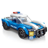 5-in-1 Police & Engineering Vehicle Building Block Set – DIY City Rescue Toys