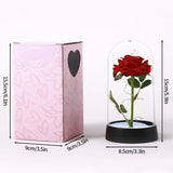 Eternal Galaxy Rose in Glass Dome - Colorful LED Flower Gift for Valentine's Day