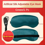 Silk Heated Eye Mask with Temperature Control – USB-Powered Sleep & Relaxation Mask