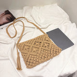 Bohemian Straw Flap Handbag for Women – Versatile, Stylish Summer Tote