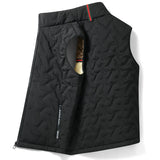 Men’s Winter Fleece-Lined Vest – Warm Casual Zipper Jacket with Turtleneck Collar
