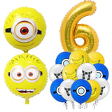 Minions-Themed Birthday Party Decorations Set for Kids with Balloons, Tableware & Cake Toppers