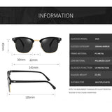 Classic Retro Half-Frame Sunglasses – Vintage Style with UV Protection & Reflective Lenses