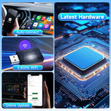 2-in-1 Wireless CarPlay & Android Auto Adapter - Dual-Band WiFi for Seamless Connectivity