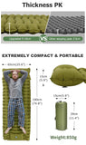 Portable Inflatable Camping Mattress with Built-In Pump and Ergonomic Pillow