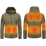 USB Heated Jacket for Men & Women - Smart Winter Heating Coat with Hood for Outdoor Sports