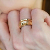 Stackable Ripple Wave Rings for Women – Adjustable Stainless Steel 18K Gold & Silver Plated Minimalist Jewelry