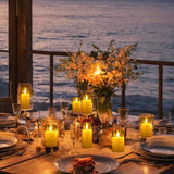 Velas LED sin llama: velas de acrílico parpadeantes para decoración del hogar y eventos
