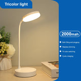 360° Adjustable USB Rechargeable Desk Lamp - 3-Level Dimmable LED Clip Light