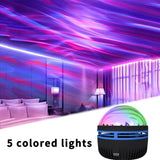 Galaxy Starry Night Light Projector, LED Ocean Wave & USB Home Decor